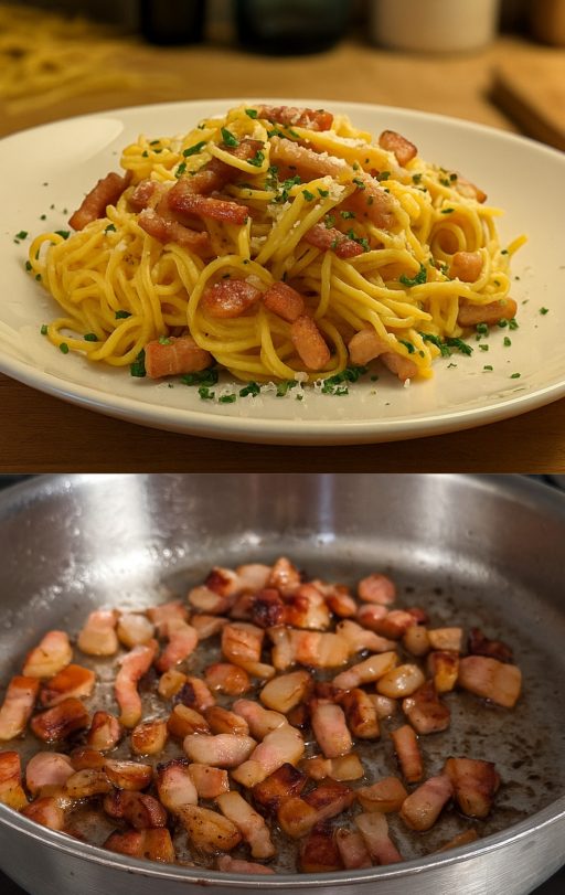 Spageti alla Carbonara — autentiska itāļu recepte