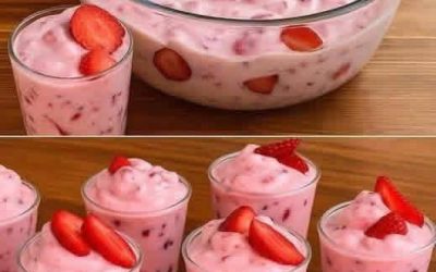 Vienkāršs zemeņu deserts, ko pagatavot 2 minūtēs