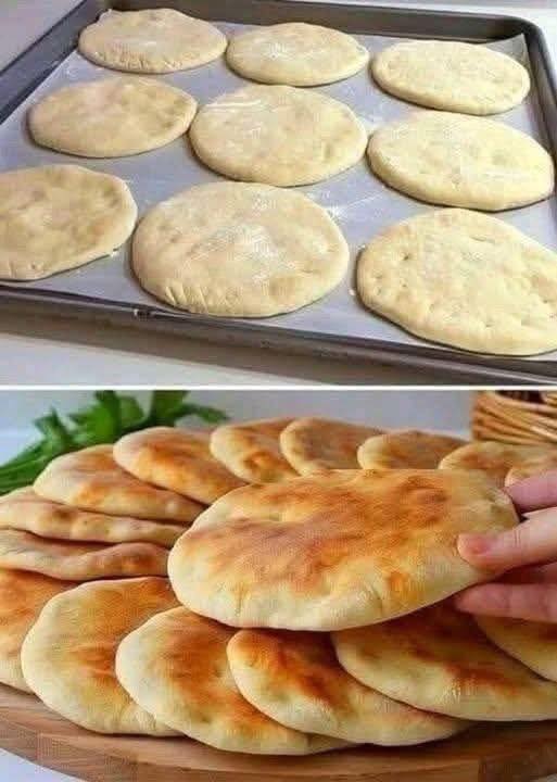 Mīksta, mājās gatavota pannas plācenīša pitas stilā