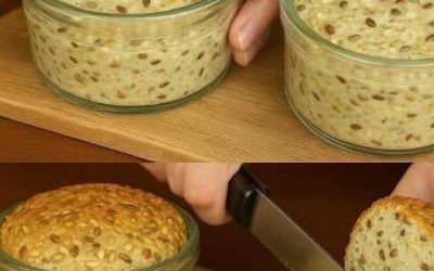 Es neēdu kviešu miltus! Maize burkā minūtes laikā! Bez rauga, bez cukura. Sastāvdaļas: 3 olas, 240 ml piena, 2 ēdamkarotes linsēklu, 2 ēdamkarotes psilija