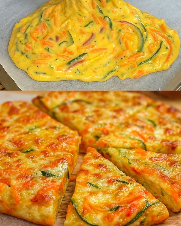 Ātra un garda pannā cepta cukini un dārzeņu tarte recepte (bez garozas)