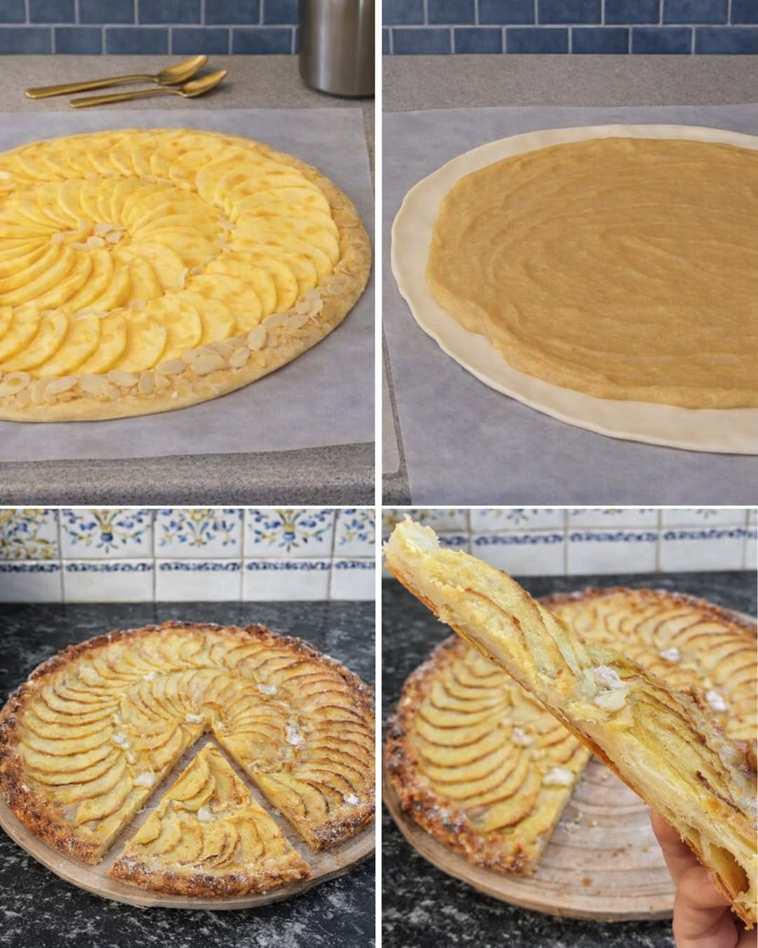 Plāna ābolu un mandeļu tarte – kraukšķīga un kūstoša