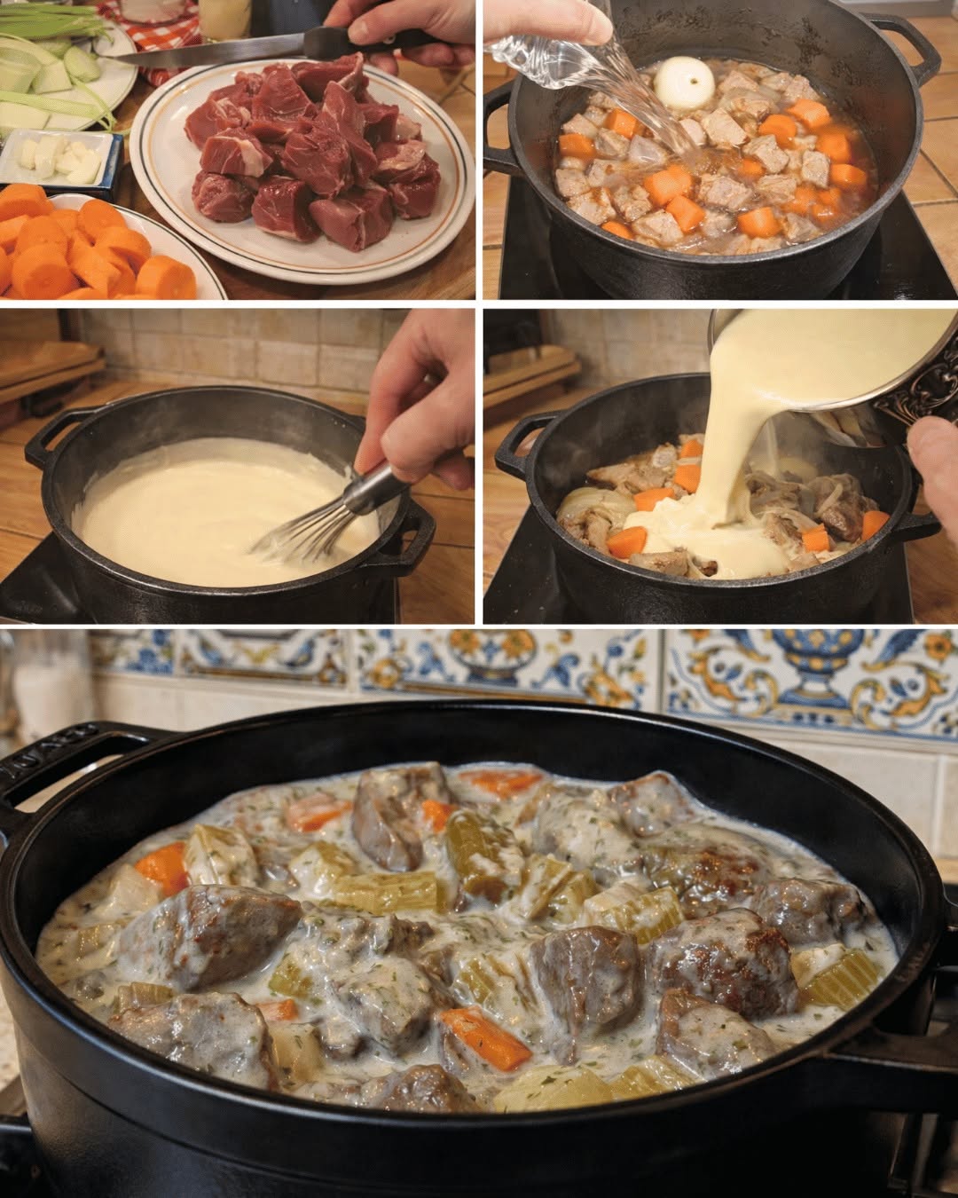 Autentisks tradicionāls franču teļa gaļas sautējums