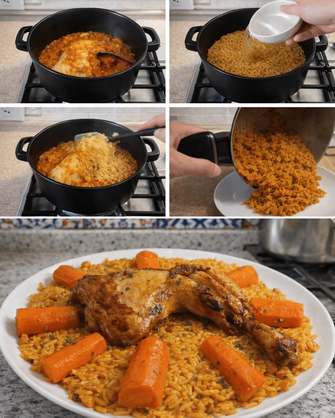 Tradicionālais Alžīrijas tlitli ar vistu
