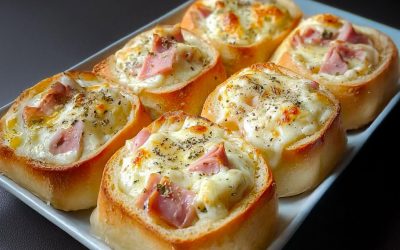🧀 Mīksta maize, pildīta ar sieru un šķiņķi (atdalāma)