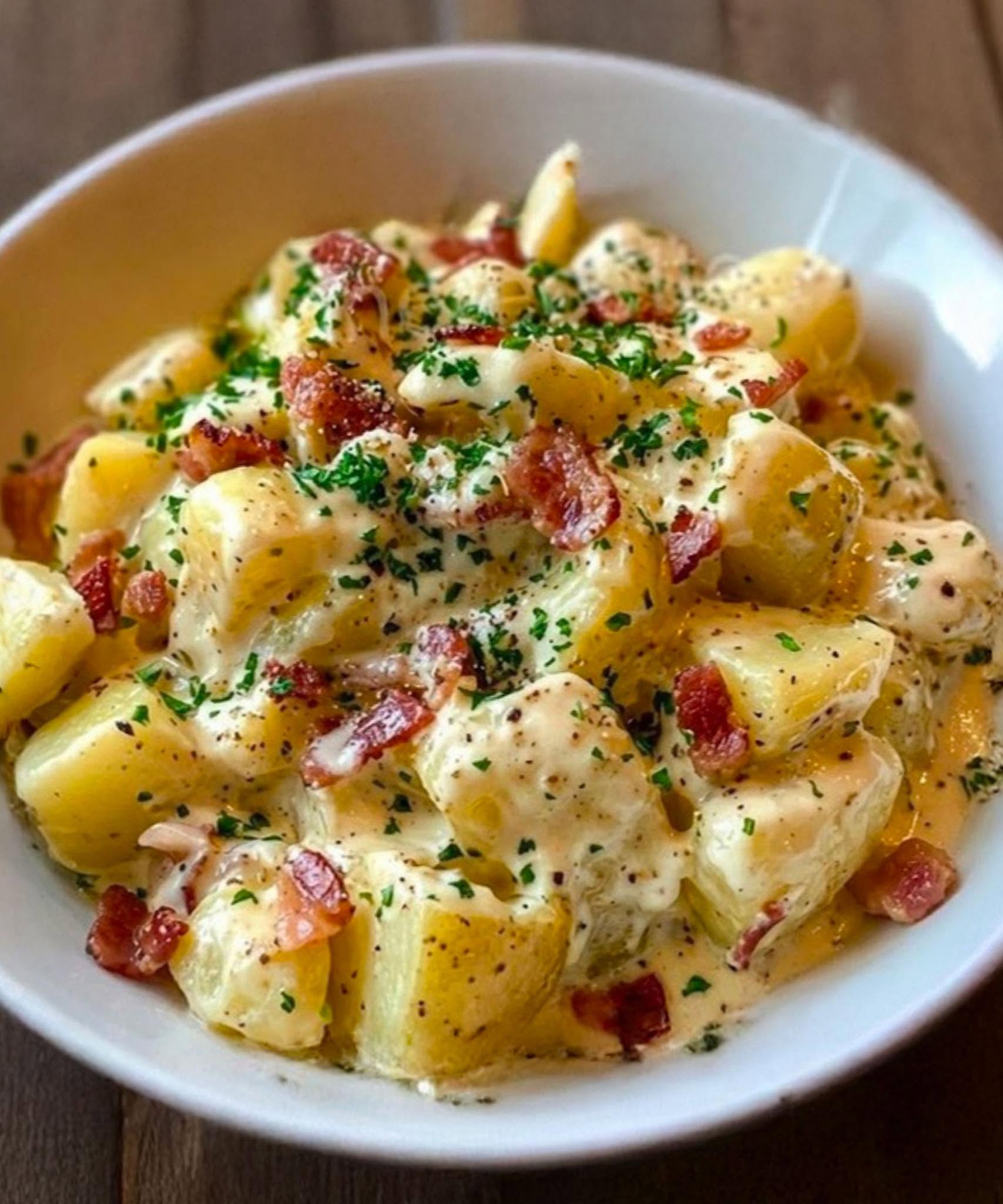 🥔🧀 Krēmīgi kartupeļi karbonāras stilā 🧀🥓