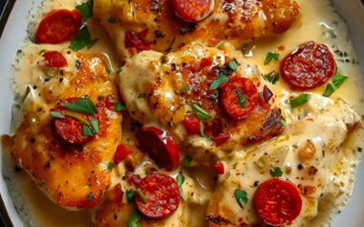 Krēmīga vista ar ķiršu tomātiem un parmezānu (Toskānas stilā)