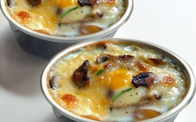Ceptas olas ar sēnēm un kausētu sieru 🍳