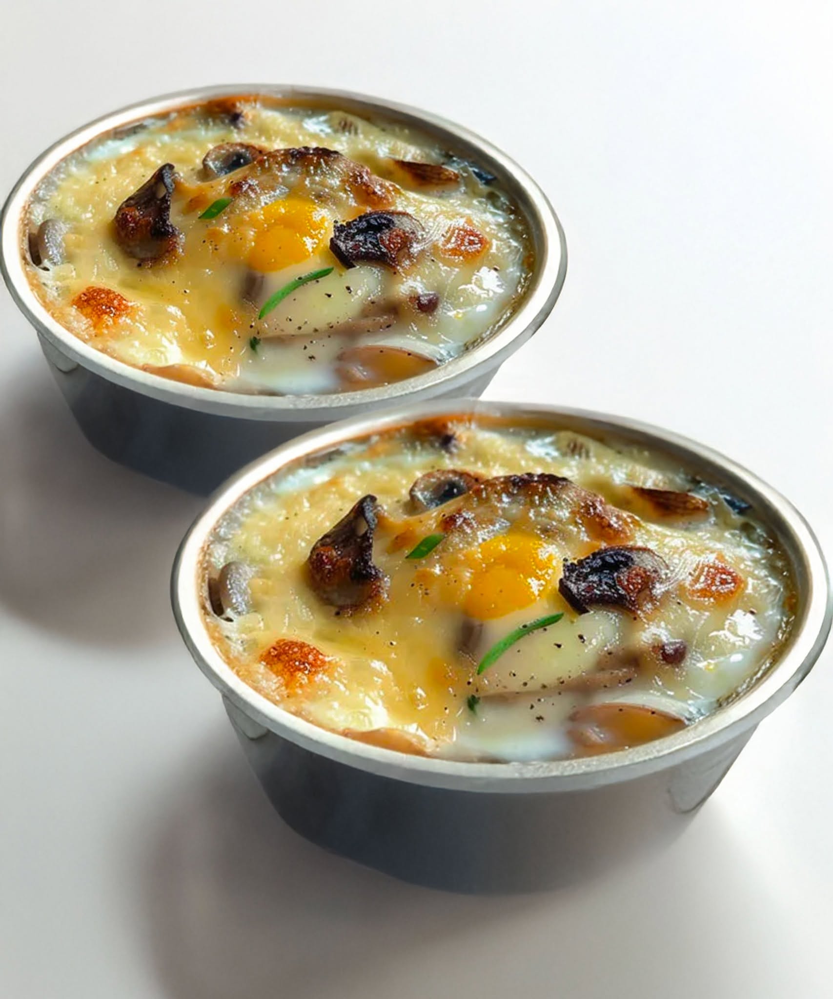 Ceptas olas ar sēnēm un kausētu sieru 🍳