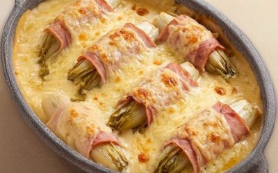 🧀 Īpaši kūstošs šķiņķa un endīviju sacepums