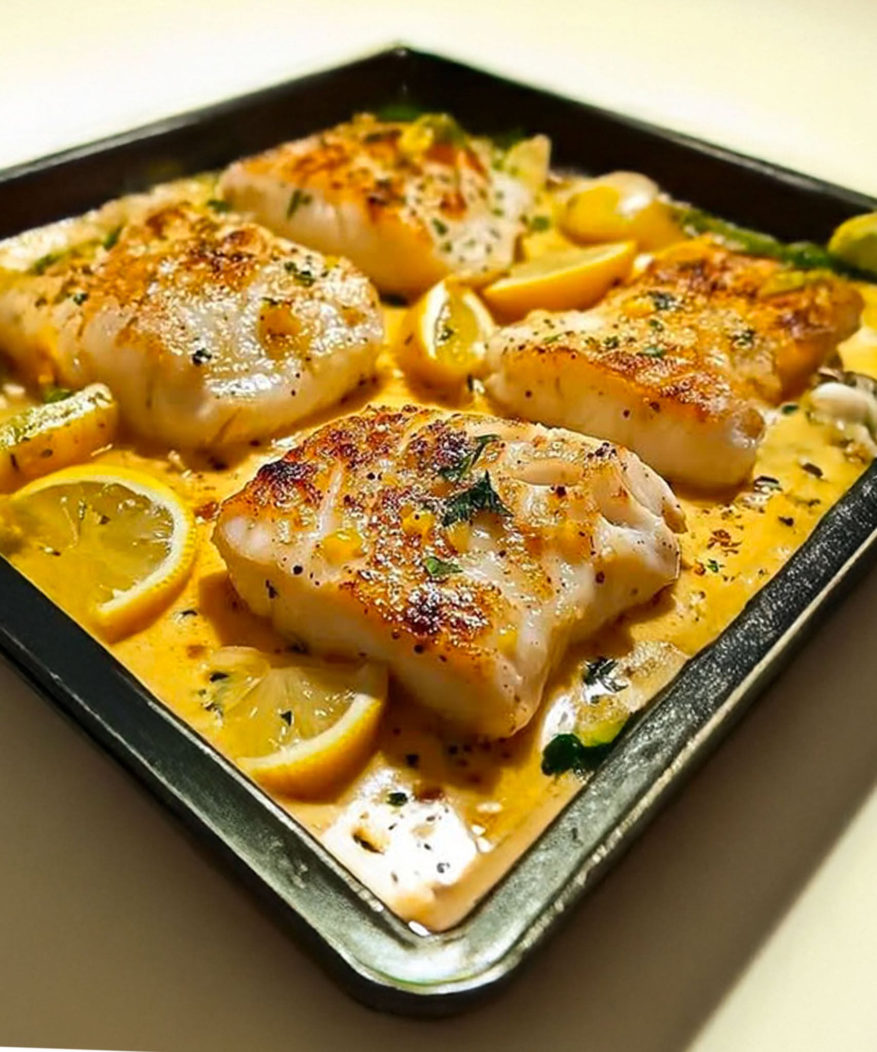 Krēmīga cepta citronu menca 🍋🐟