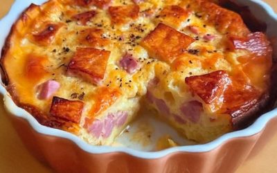 Viegli ziedkāpostu un šķiņķa klafuti