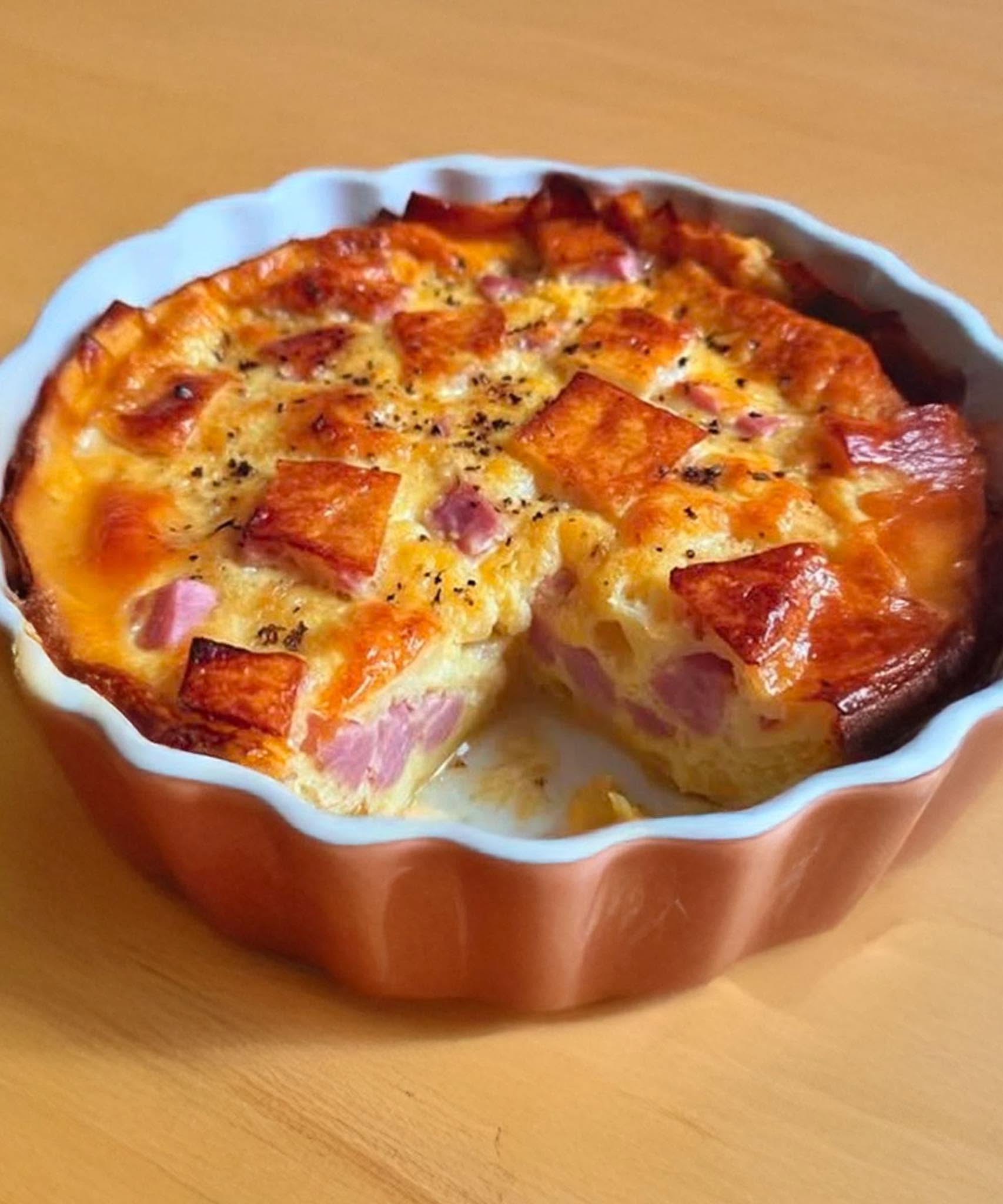 Viegli ziedkāpostu un šķiņķa klafuti