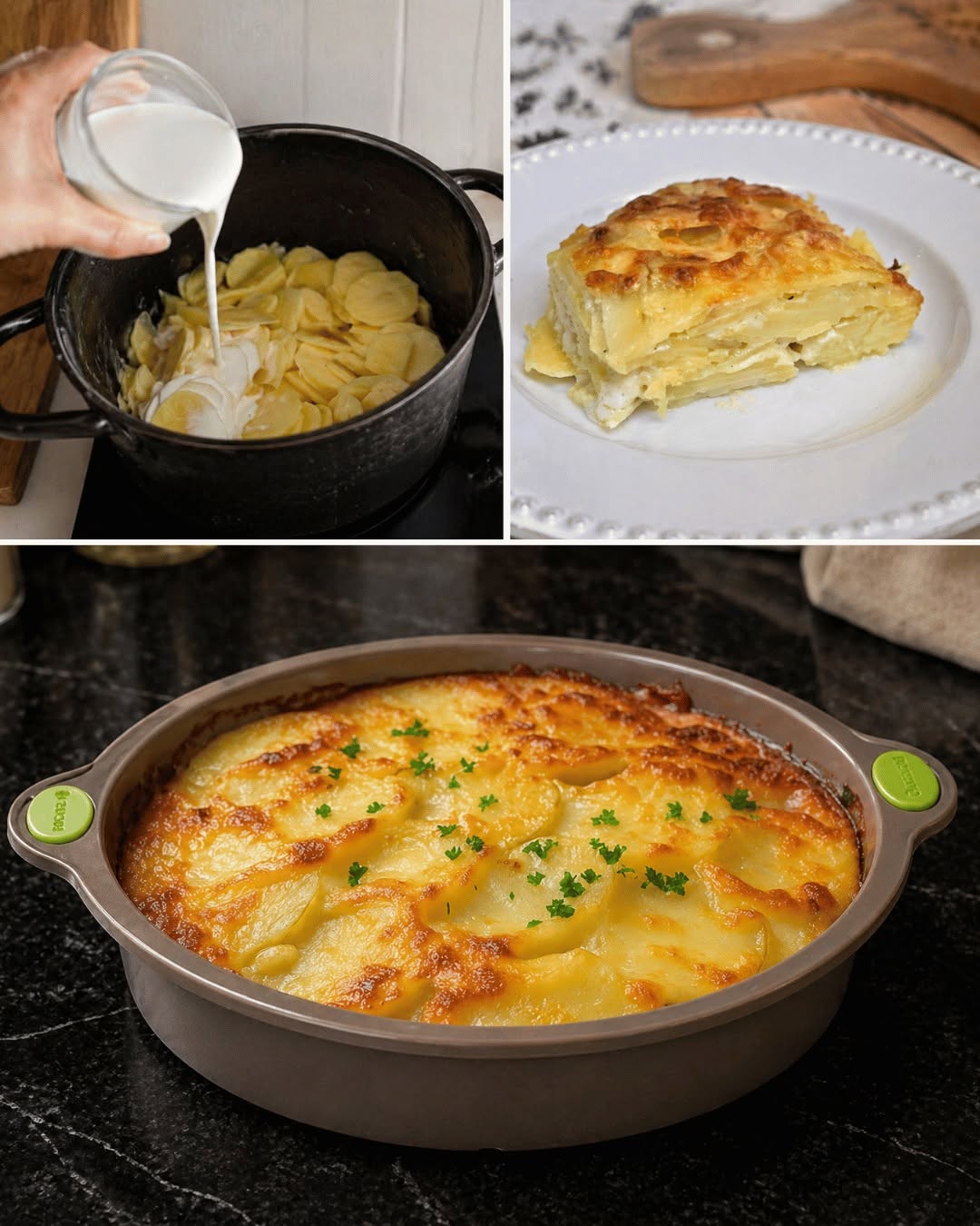 Sirila Lignaka kartupeļi “Dauphinoise”: krēmīga un sātīga recepte