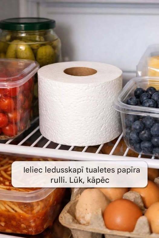 Ieliec ledusskapī tualetes papīra rulli. Lūk, kāpēc