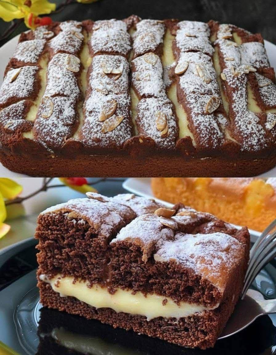 Gâteau au chocolat fourré à la crème vanille
