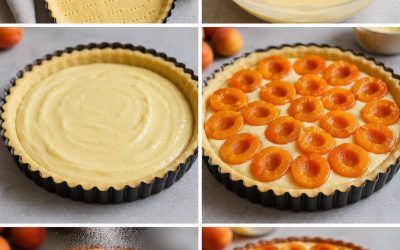 Aprikožu tarte ar konditorejas krēmu: augļu, mutē kūstošs un neatvairāms deserts