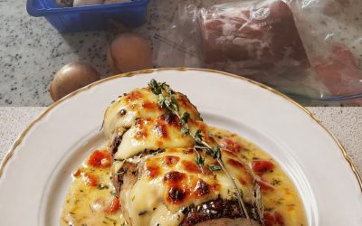 Cūkgaļas fileja ar bursīna sieru