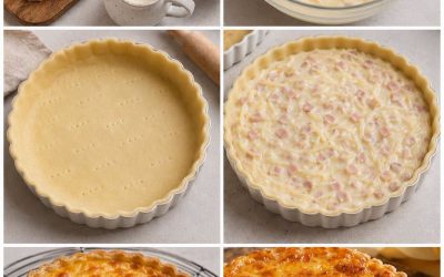 Krēmīga šķiņķa un siera tarte: obligāta ģimenes recepte