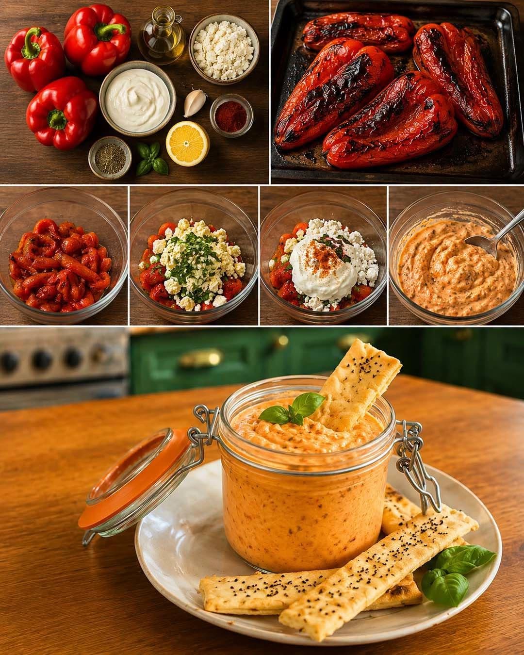 Piparu sviests ar fetas sieru un jogurtu: viegli pagatavojama un aromātiska uzkodu sviests